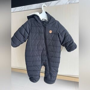 H&M Black Quilted Kids Footie